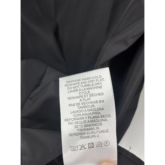 Tibi Blouse Womens 4 Black Ruched Ruffle 3/4 Sleeves Keyhole Back Button - Picture 8 of 16